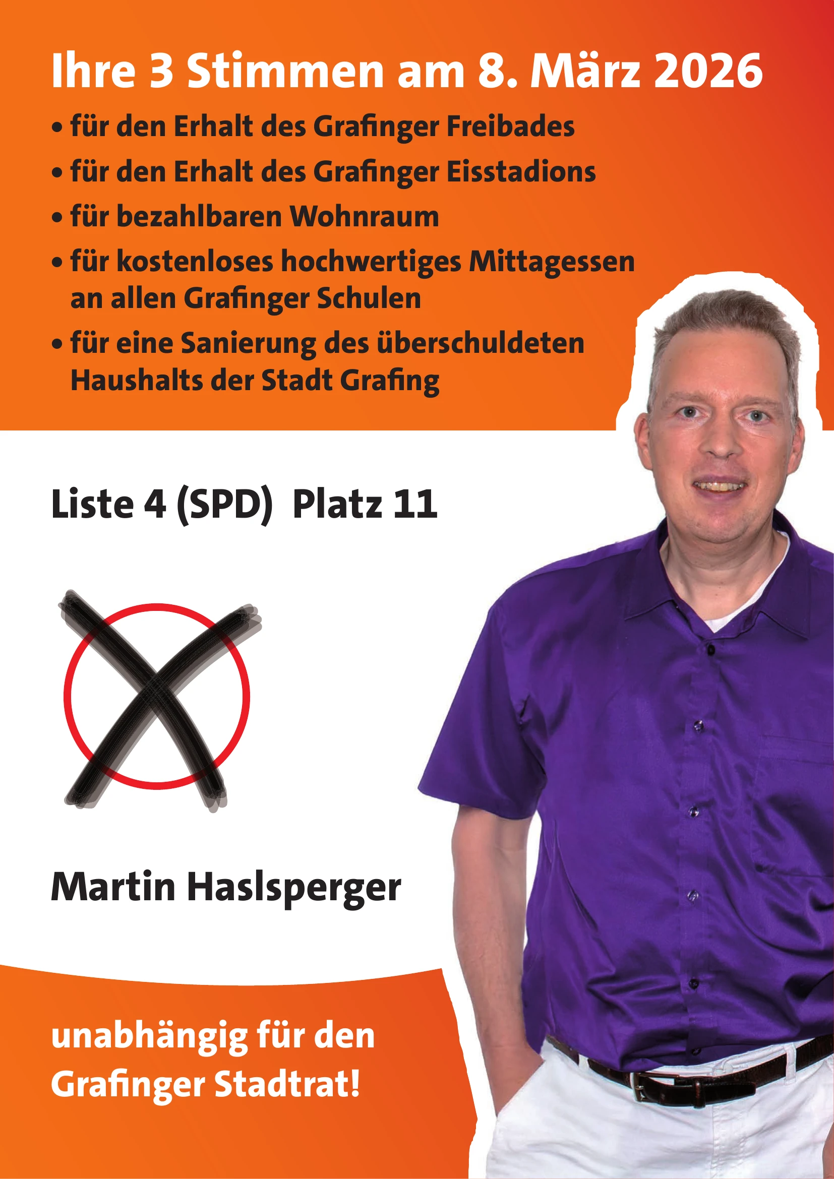 Flyer Stadtratskandidatur – Seite 1