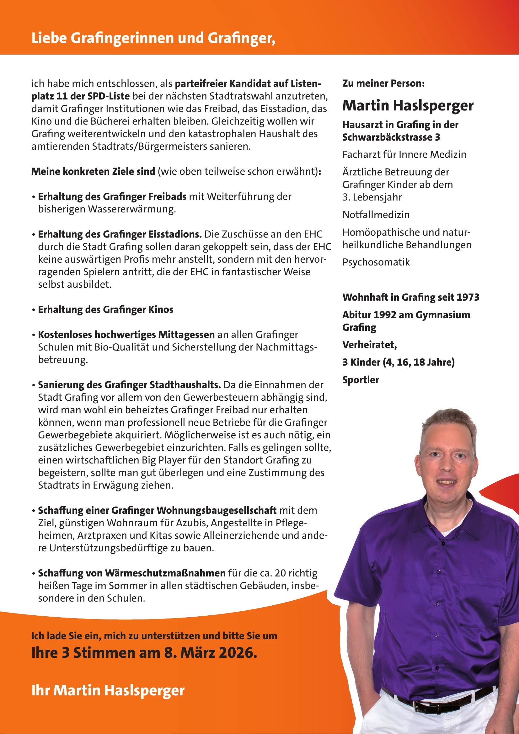 Flyer Stadtratskandidatur – Seite 2